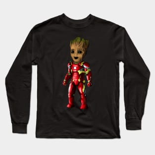 Baby Groot as Iron Man Long Sleeve T-Shirt